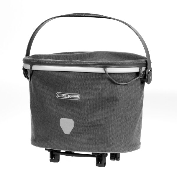 Vielseitiger Ortlieb Up-Town Gepäckträgerkorb, ideal für Fahrradtouren. Robust und wetterfest mit einfachem Montage