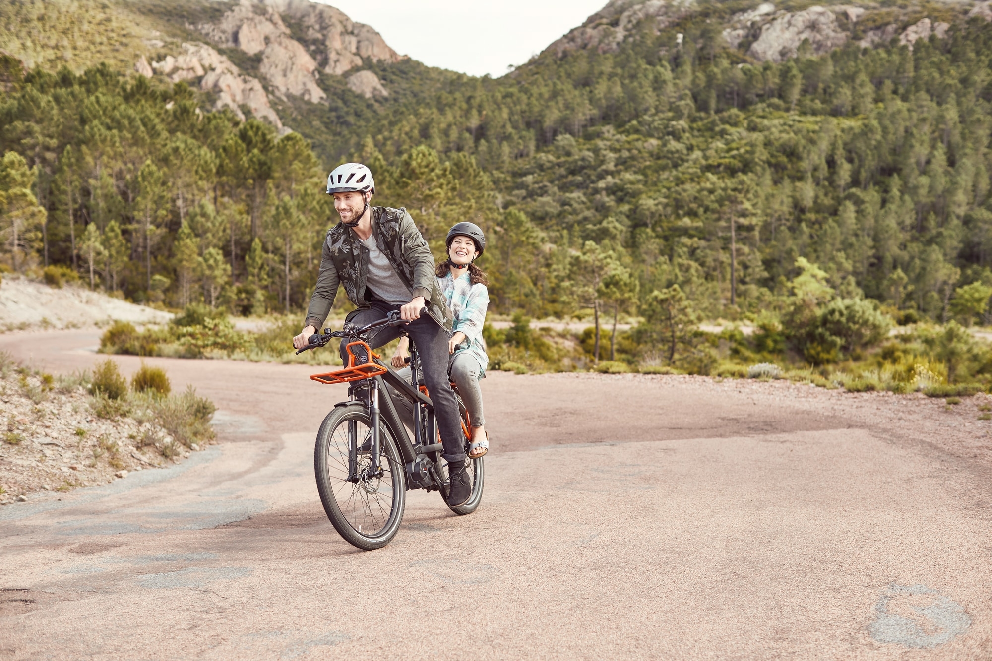 Erleben Sie Abenteuer mit dem Riese & Müller Multicharger GX, perfekt für Touring durch malerische Landschaften.