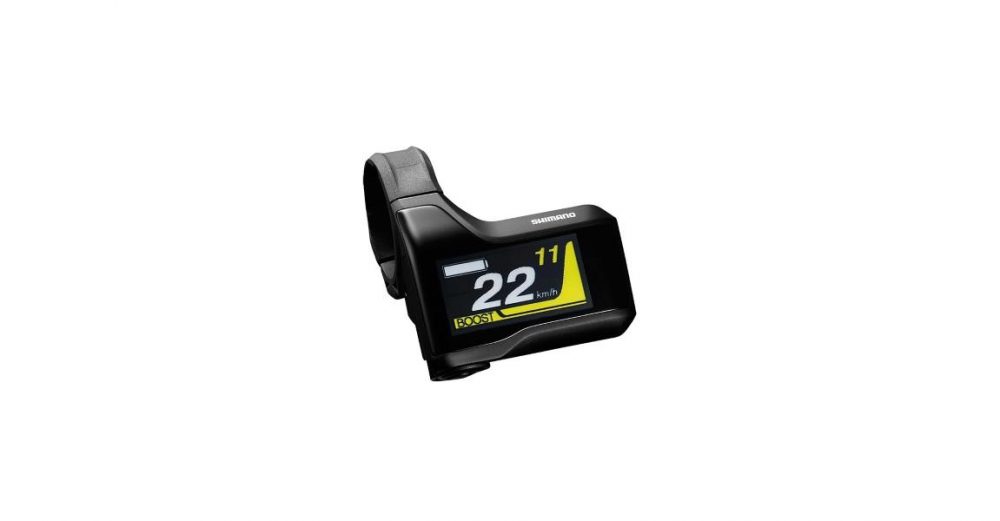 Zum Shimano Steps E8000 Elektromotor gehört das kompakte SC-E8000 DIsplay