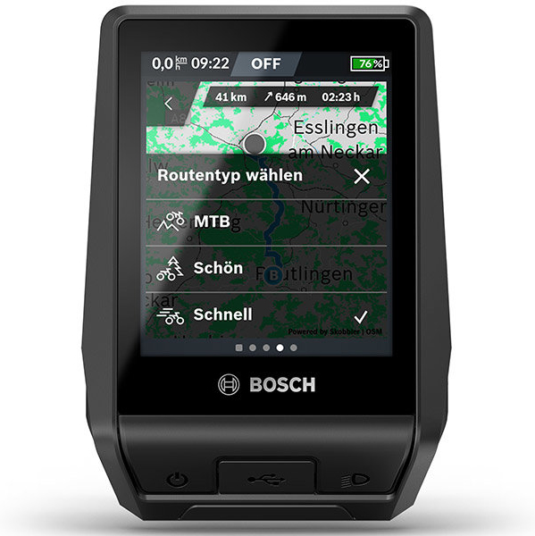 Das Nyon e-Bike Display von Bosch verfügt über umfangreiche Funktionen